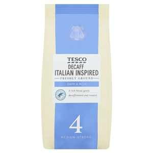Tesco Decaffeinated Italian Inspired Coffee No.3 227G