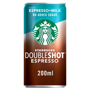 Starbucks Doubleshot Coffee Drink No Added Sugar 200Ml