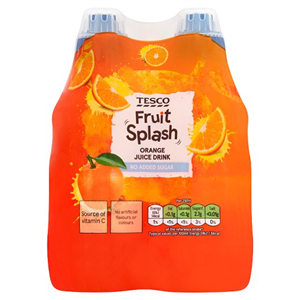 Tesco Fruit Splash Orange 4X250ml