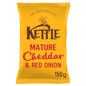 Kettle Chips Mature Cheddar & Red Onion Crisps 150 G