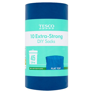 Tesco 10 Extra Strong Diy Sacks 45l