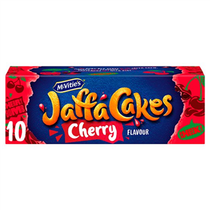 Mcvitie's Jaffa Cakes Cherry Flavoured Biscuits 10 Pack