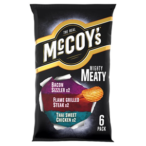 Mccoy's Mighty Meaty Variety Crisps 6X25g