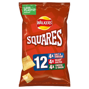 Walkers Squares Variety Snacks 12 X 22 g