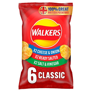 Walkers Variety Crisps 6 X 25 g