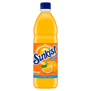Sunkist No Added Sugar Orange Squash 1 Litre