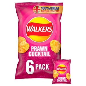 Walkers Prawn Cocktail Crisps 6 X 25 g