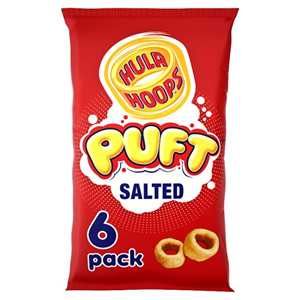 Hula Hoops Puft Salted Crisps 6 X 15 g