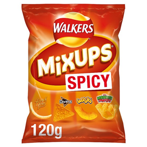 Walkers Mix Ups Spicy Snacks 120 G