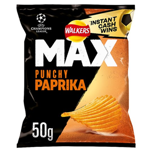 Walkers Max Paprika Crisps 50 g