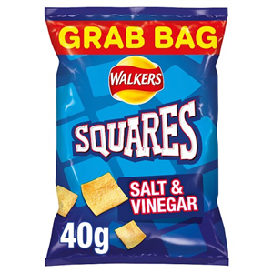 Walkers Squares Salt & Vinegar Crisps 40 g