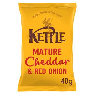 Kettle Chips Mature Cheddar & Red Onion 40g