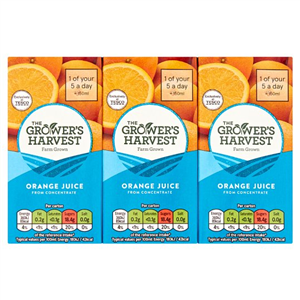 Growers Harvest Orange Juice 3X200ml