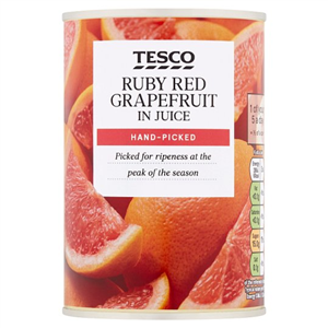 Tesco Ruby Red Grapefruit Segments In Juice 411g