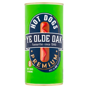 Ye Old Oak Premium 8 Jumbo Hot Dogs Brine 560g