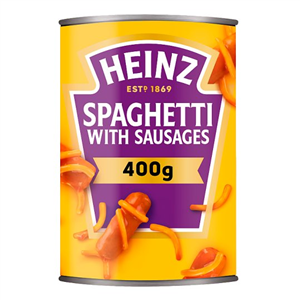 Heinz Spaghetti & Sausages In Tomato Sauce 400g