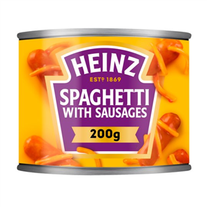 Heinz Spaghetti & Sausages In Tomato Sauce 200g