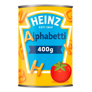 Heinz Alphabetti Pasta In Tomato Sauce 400g