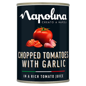 Napolina Chopped Tomatoes With Garlic 400g
