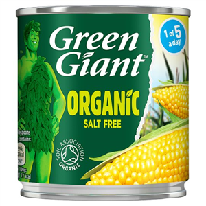 Green Giant Organic Salt Free Sweetcorn 160g