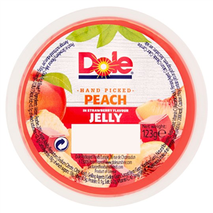 Dole Peaches In Strawberry Jelly 123G