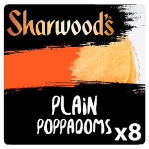 Sharwoods Plain Poppadoms 8 Pack