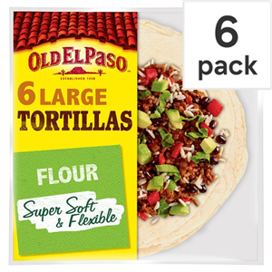 Old El Paso Large Super Soft Flour Tortillas 6 Pack 350g