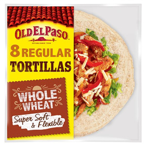 Old El Paso Super Soft Flour Tortillas Whole Wheat 8Pk 326g