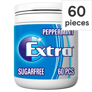 Wrigleys Extra Peppermint Gum Bottle 60 Pieces