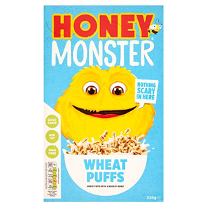 Honey Monster Wheat Puffs Cereal 520g