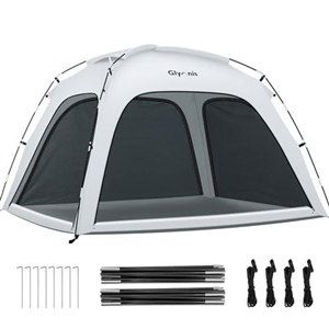 Glymnis Beach Tent 3-4 Person, Large Beach Tents Shelters for Adults, Portable UV Protection Beach Sun Shelter Lightweight Shade Tent for Beach, Picnic, Fishing