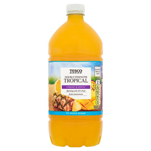 Tesco Double Strength Tropical Squash No Added Sugar 1.5L