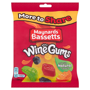 Maynards Bassetts Wine Gums Bag 400G