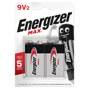 Energizer Max 9V 2 Pack