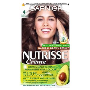 Garnier Nutrisse 4 Dark Brown Permanent Hair Dye