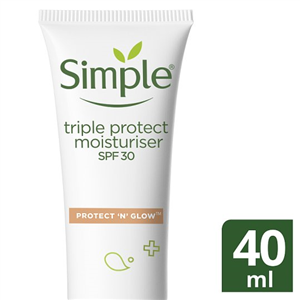 Simple Triple Protect Moisturiser Spf 30 40Ml