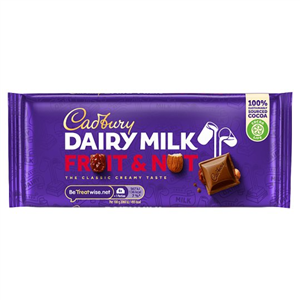 Cadbury Dairy Milk Fruit & Nut Chocolate Bar 110G