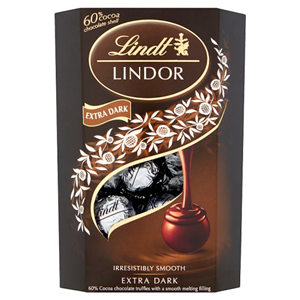 Lindt Lindor 60% Dark Chocolate Truffles Carton 200G