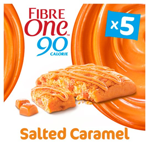 Fibre One Reduced Sugar Salted Caramel Squares 5X24g