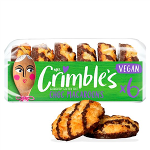 Mrs Crimbles 6 Gluten Free Vegan Chocolate Macaroon 195G