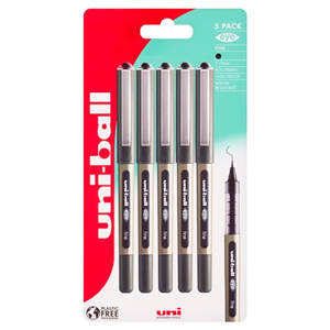 Uniball 157 Eye Rollerball Black 5 Pack