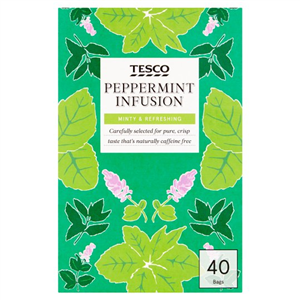 Tesco Peppermint 40 Tea Bags 60G