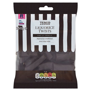 Tesco Liquorice Twists 250G