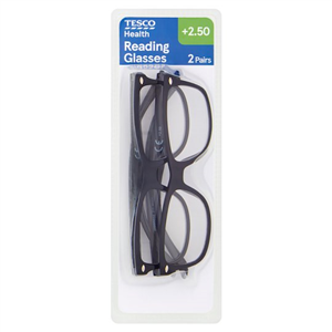 Tesco Reading Glasses Twin Pack 2.5