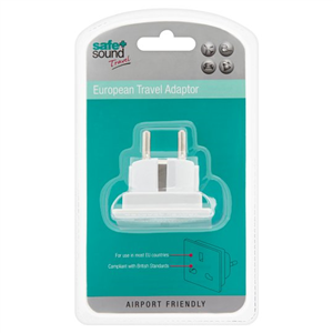 Safe And Sound Euro Travel Adaptor