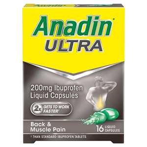 Anadin Ultra Caps 200Mg 16S