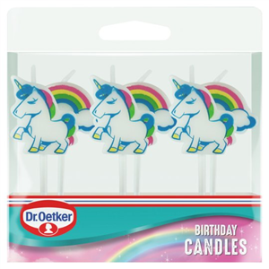 Dr. Oetker 6 Unicorn & Rainbow Birthday Candles