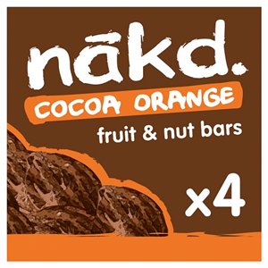 Nakd Cocoa Orange Bars 4 Pack 140G