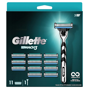 Gillette Mach 3 Razor & 11 Blade Refill Set