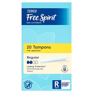 Tesco Free Spirit Regular Applicator Tampons 20 Pack